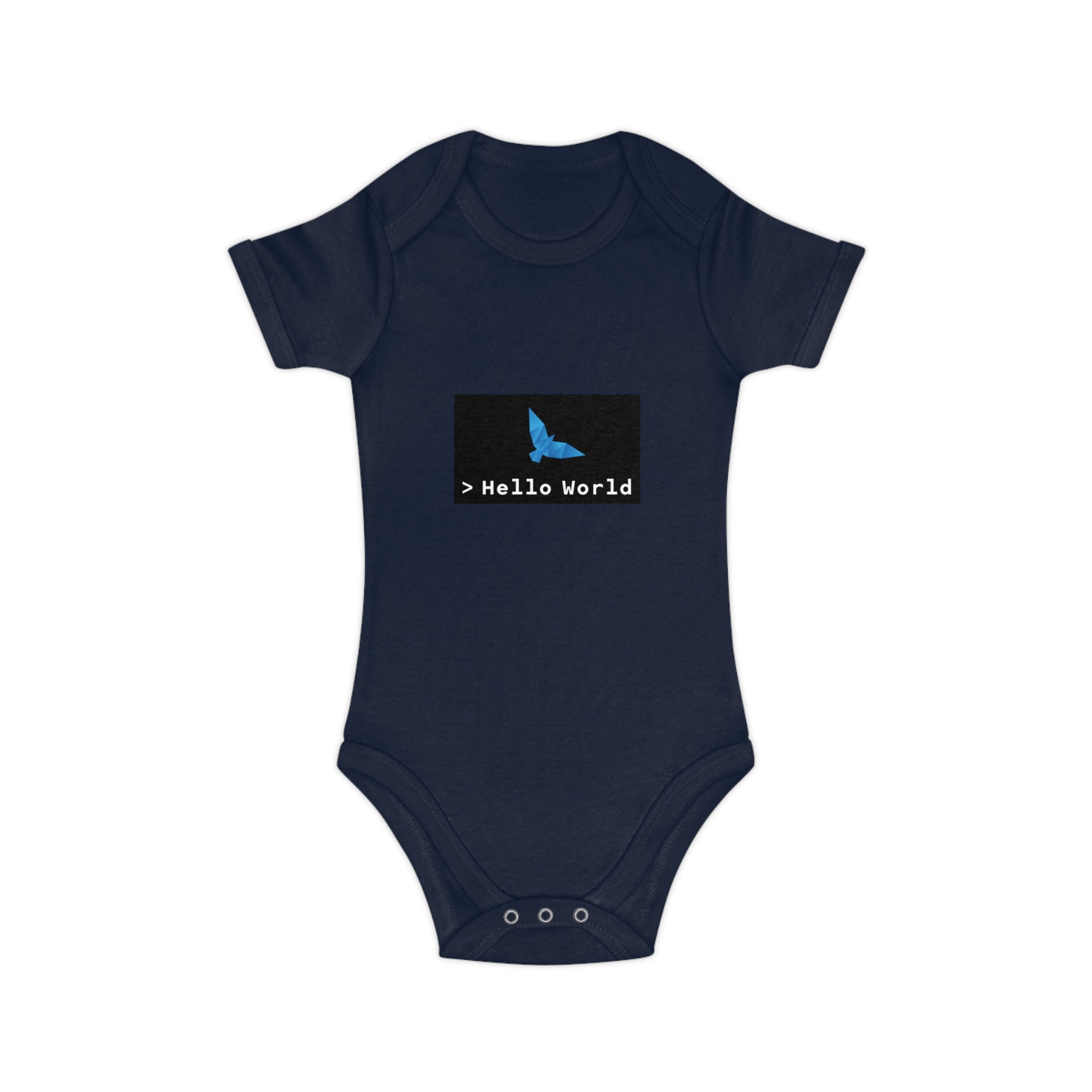 Black Cotton Baby Bodysuit Powered by NVISO