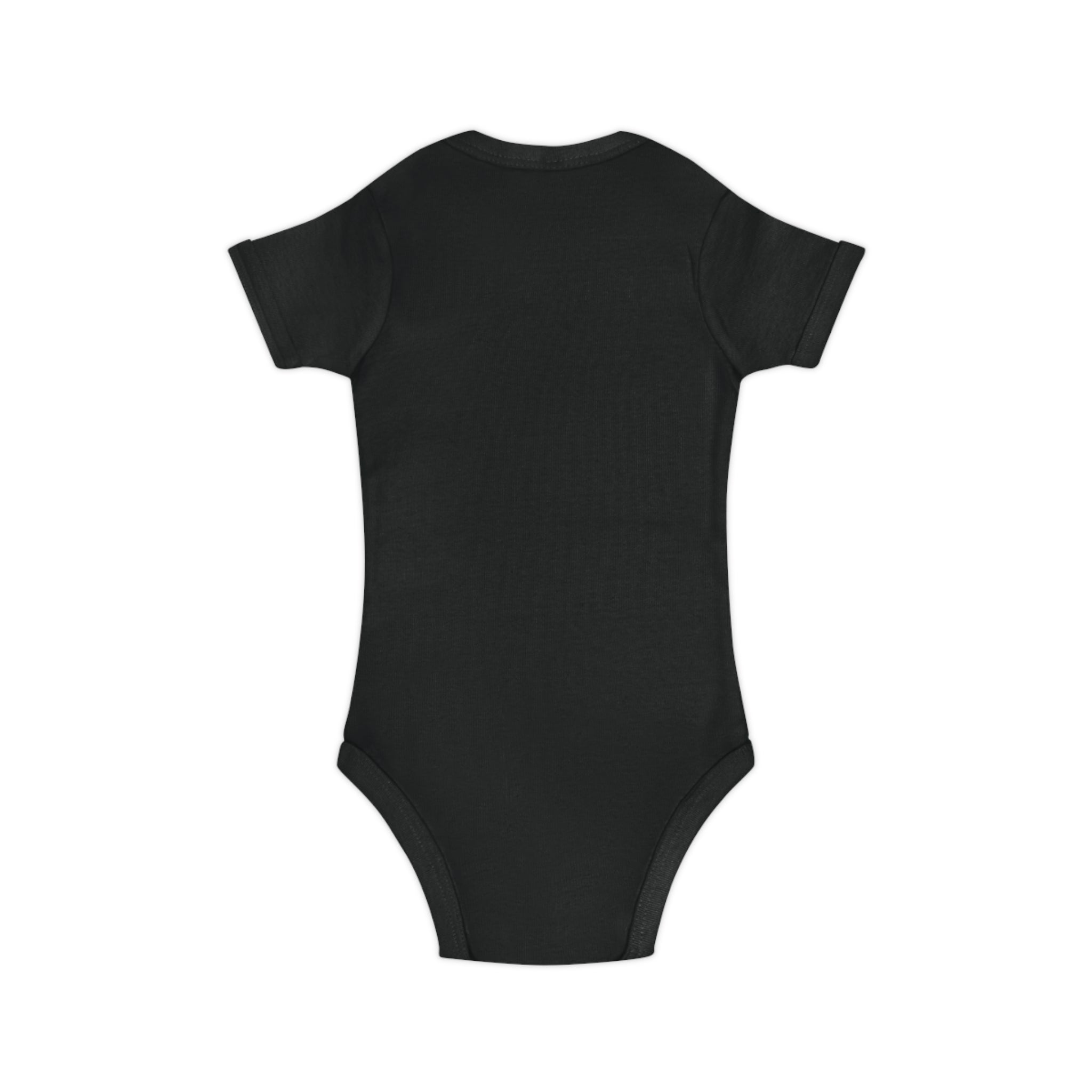 Black Cotton Baby Bodysuit Powered by NVISO